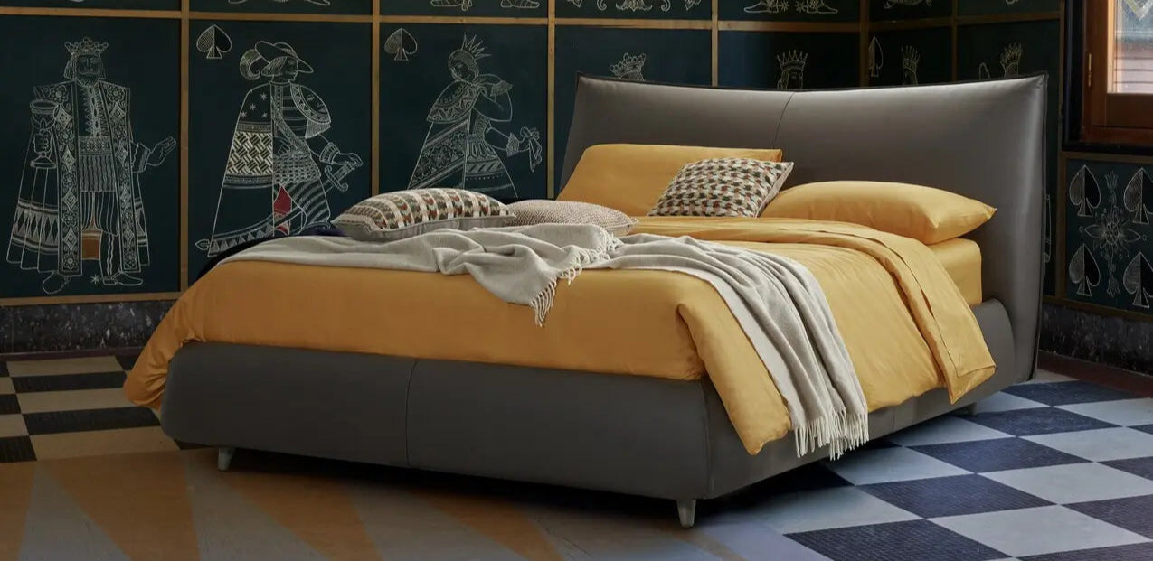 letto man di design dorelan nuova collezione myroom con testiera bombata