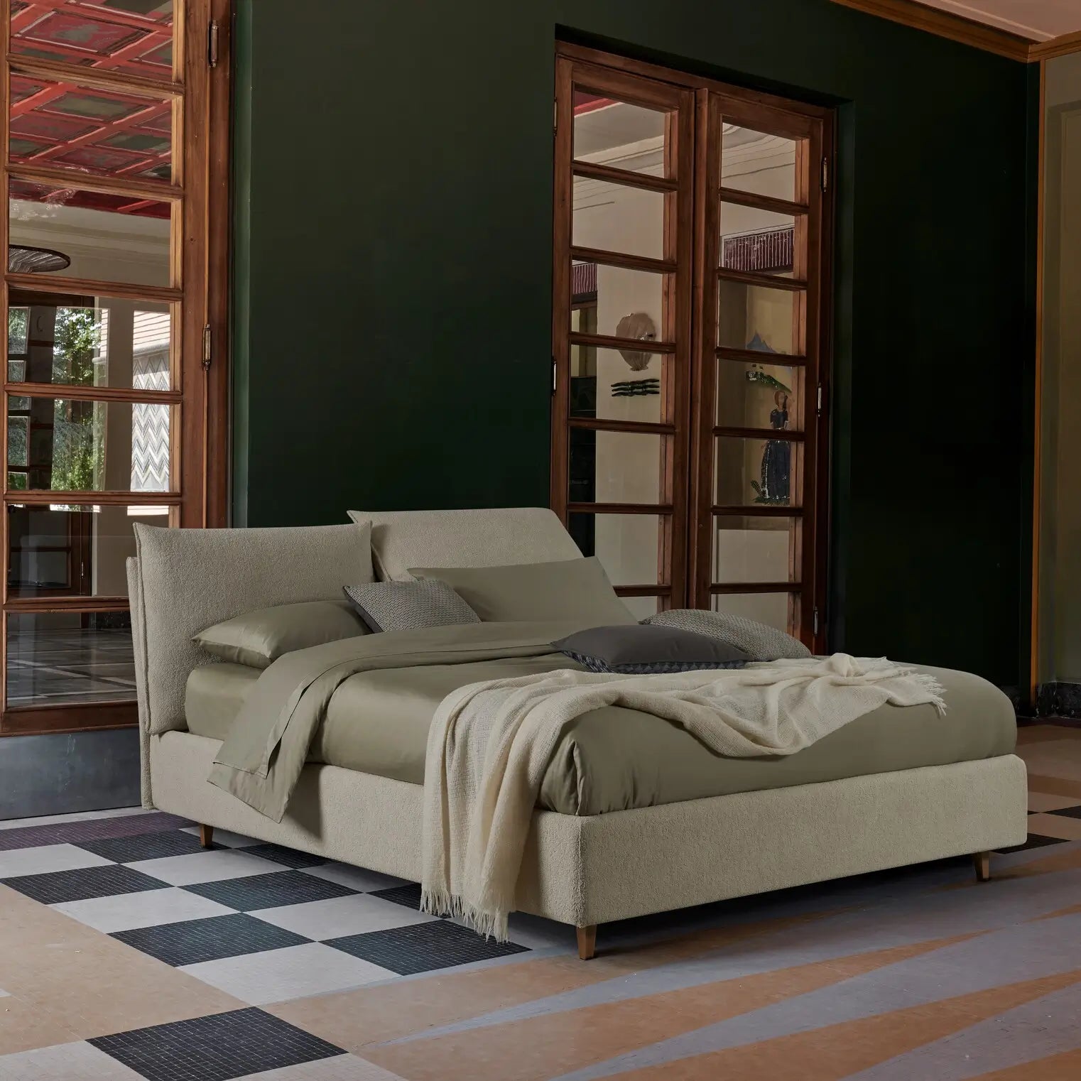 letto jean con cuscinatura reclinabile per vivere la camera da letto anche di giorno