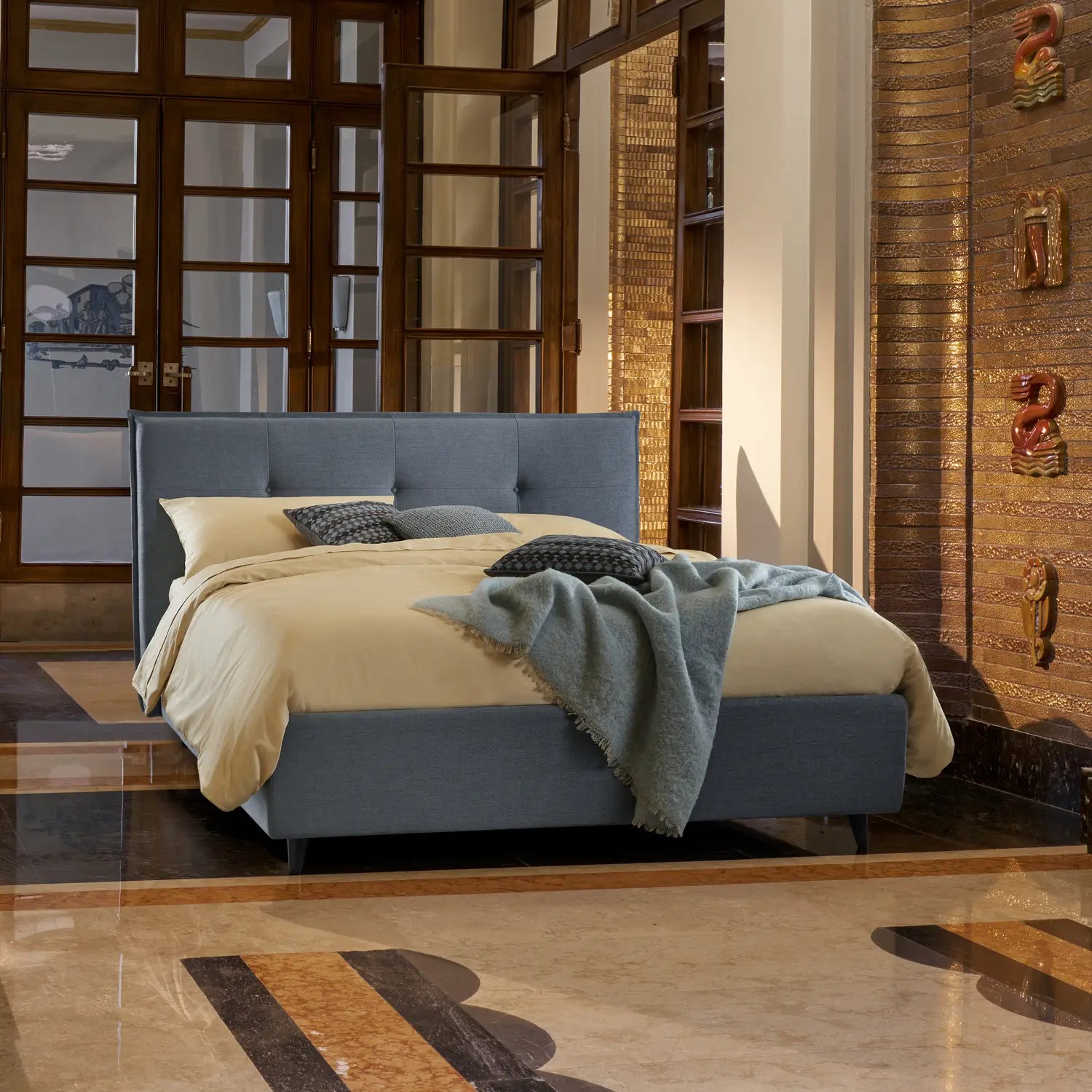 letto victor azzurro salvaspazio dorelan nuova collezione myroom